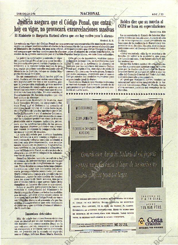 ABC MADRID 25-05-1996 página 33