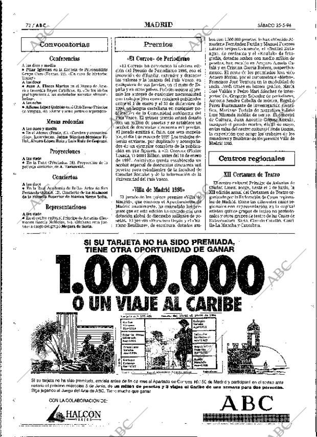 ABC MADRID 25-05-1996 página 72