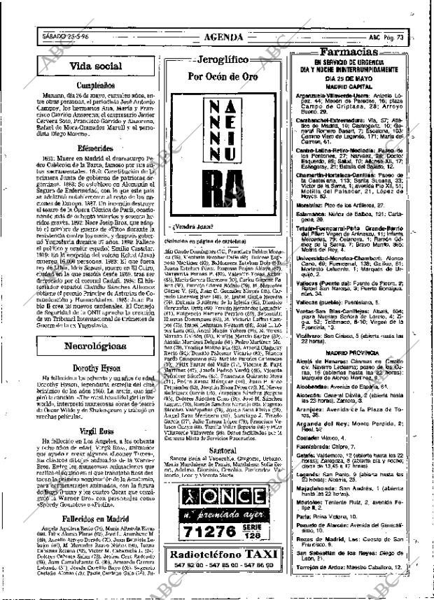 ABC MADRID 25-05-1996 página 73