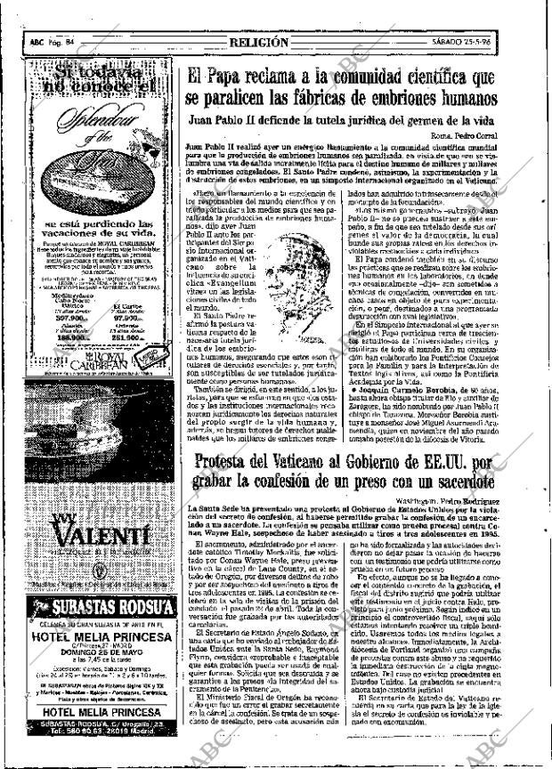 ABC MADRID 25-05-1996 página 84