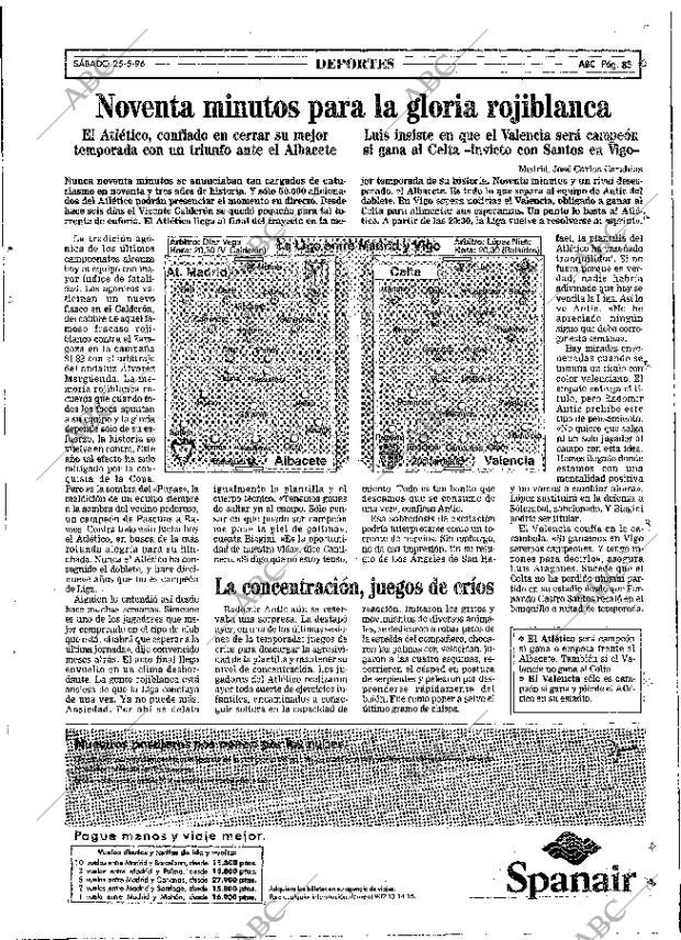 ABC MADRID 25-05-1996 página 85