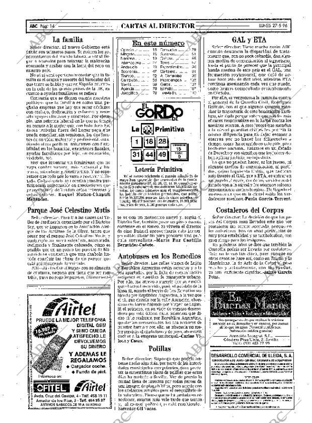 ABC SEVILLA 27-05-1996 página 14