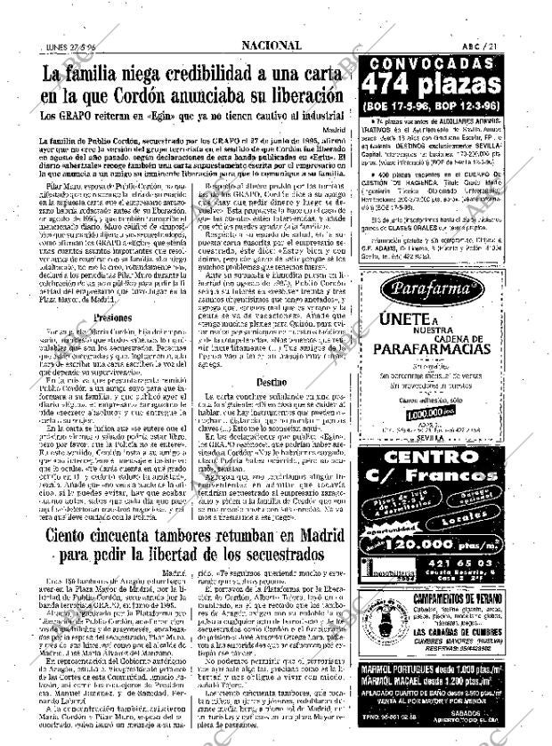 ABC SEVILLA 27-05-1996 página 21