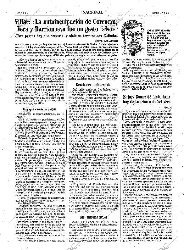 ABC SEVILLA 27-05-1996 página 22