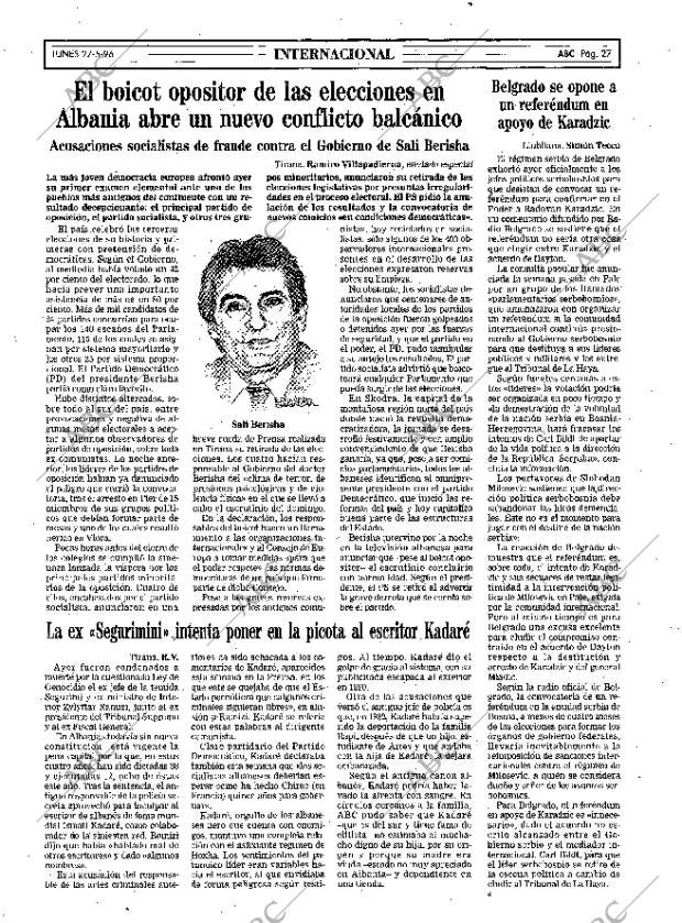 ABC SEVILLA 27-05-1996 página 27