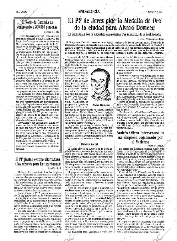 ABC SEVILLA 27-05-1996 página 38