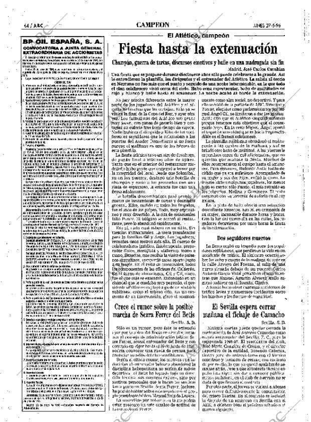 ABC SEVILLA 27-05-1996 página 64