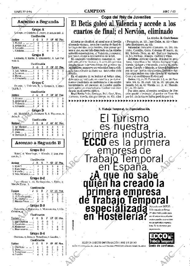 ABC SEVILLA 27-05-1996 página 65