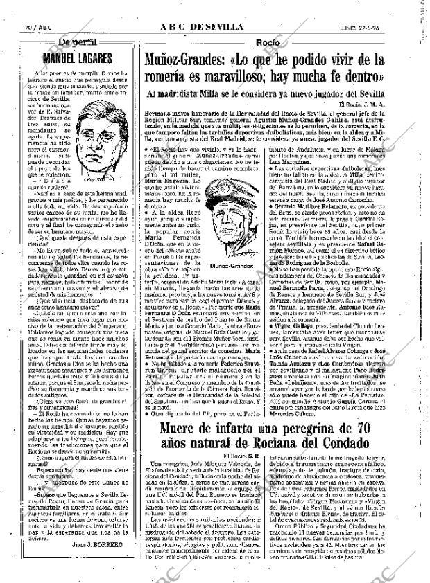 ABC SEVILLA 27-05-1996 página 70
