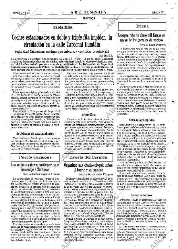 ABC SEVILLA 27-05-1996 página 77