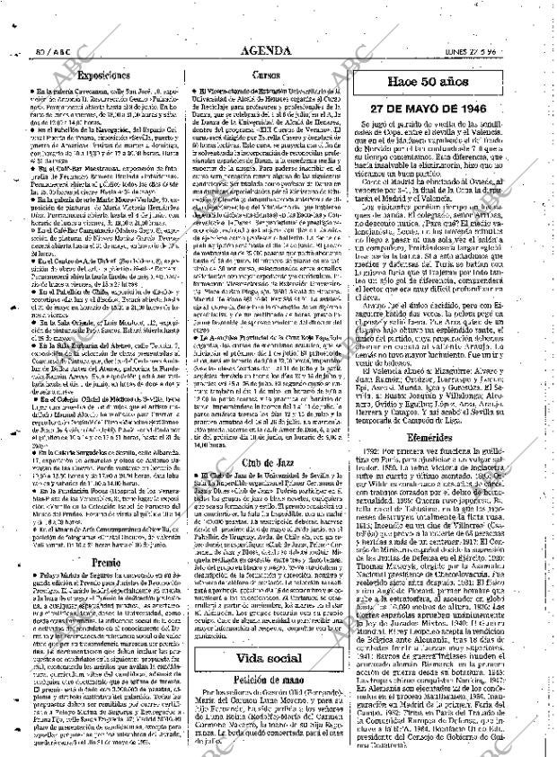 ABC SEVILLA 27-05-1996 página 80