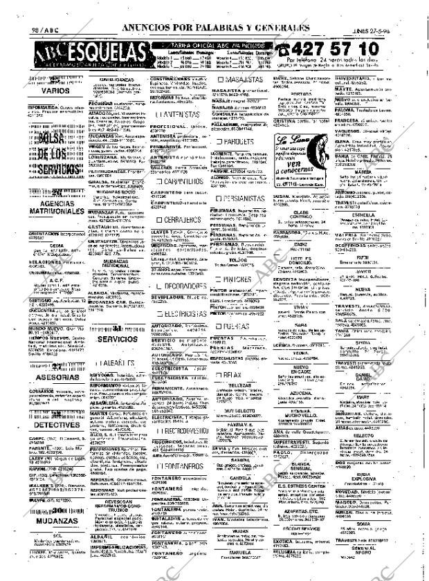 ABC SEVILLA 27-05-1996 página 98