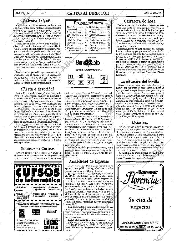ABC SEVILLA 28-05-1996 página 16