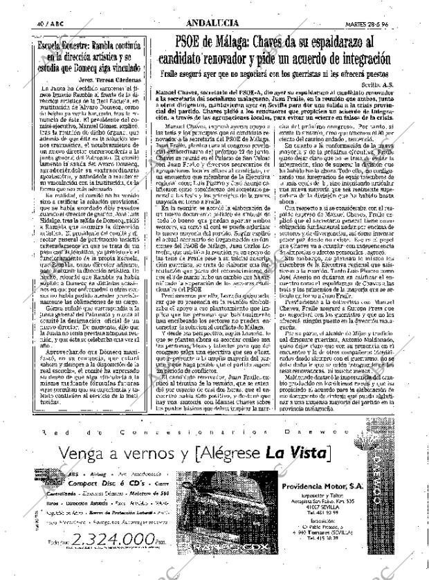 ABC SEVILLA 28-05-1996 página 40