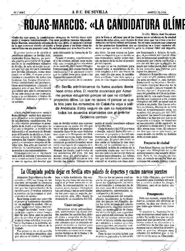 ABC SEVILLA 28-05-1996 página 52