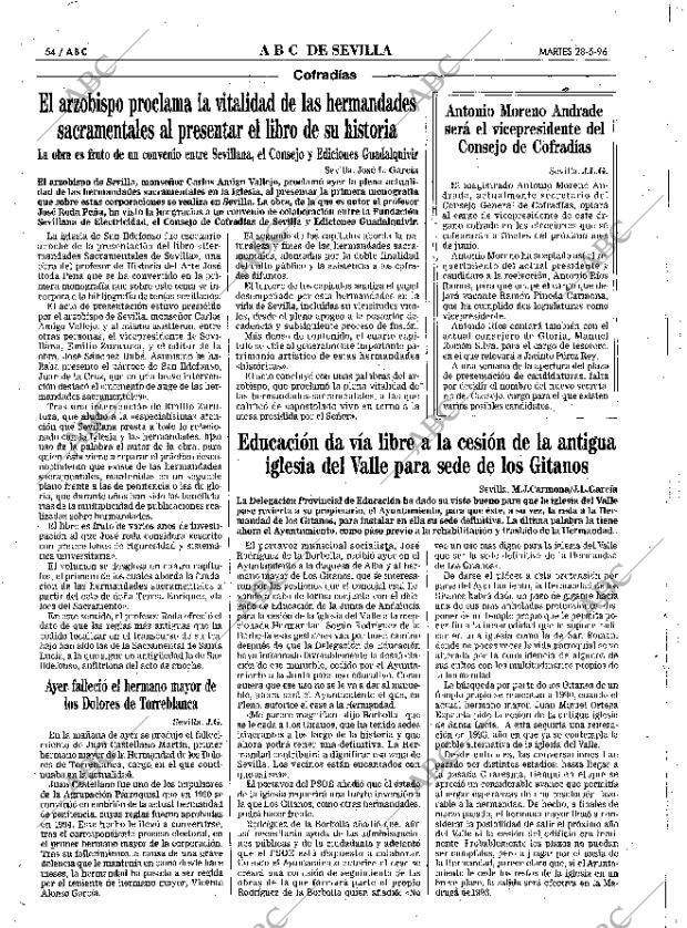 ABC SEVILLA 28-05-1996 página 54