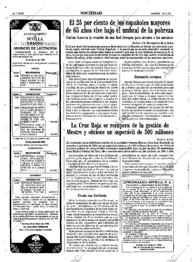 ABC SEVILLA 28-05-1996 página 64