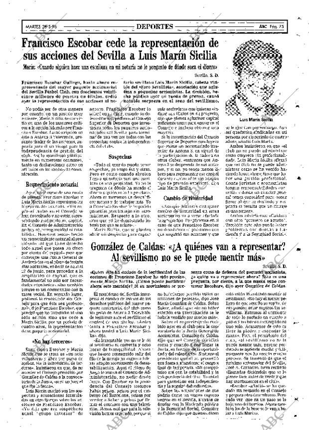 ABC SEVILLA 28-05-1996 página 75