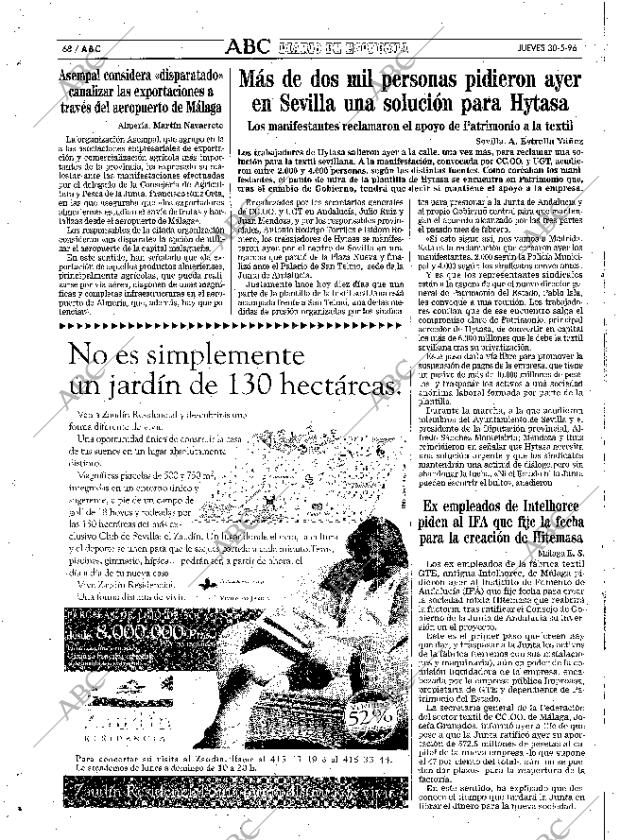 ABC SEVILLA 30-05-1996 página 68