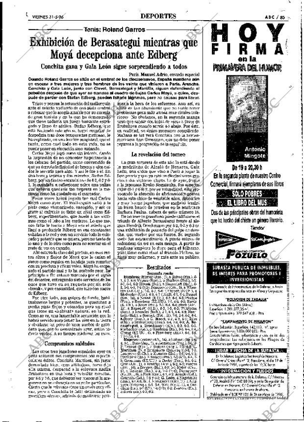 ABC MADRID 31-05-1996 página 85