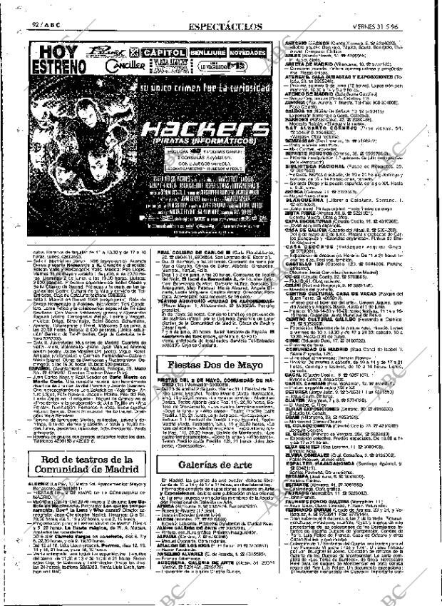 ABC MADRID 31-05-1996 página 92