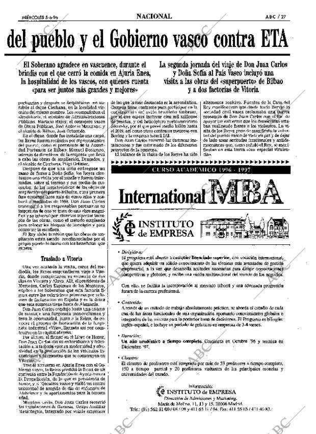 ABC MADRID 05-06-1996 página 27