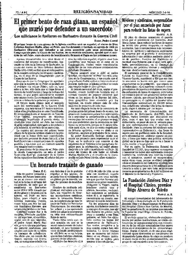 ABC MADRID 05-06-1996 página 72