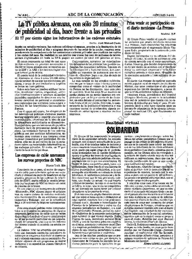 ABC MADRID 05-06-1996 página 74