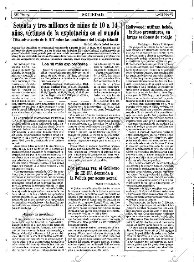 ABC MADRID 10-06-1996 página 92