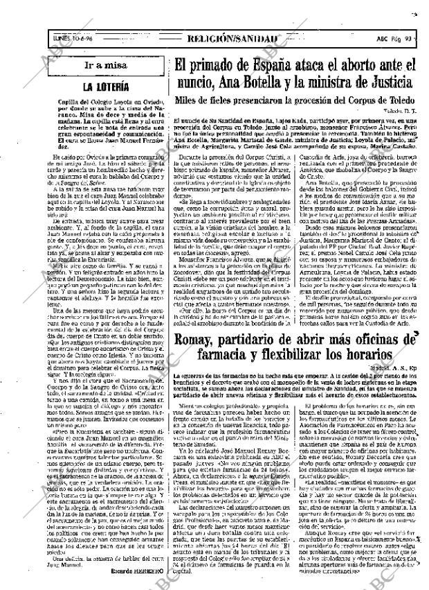 ABC MADRID 10-06-1996 página 93