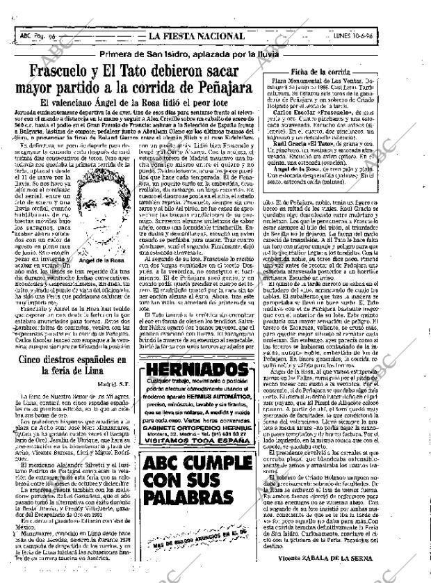 ABC MADRID 10-06-1996 página 96