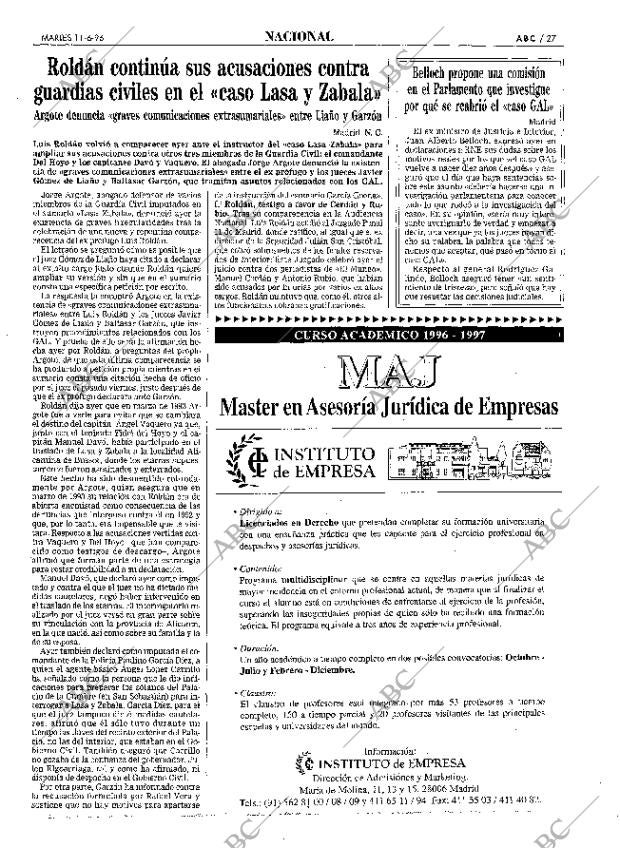 ABC MADRID 11-06-1996 página 27