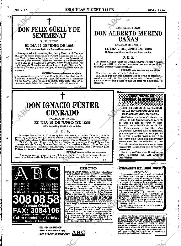 ABC MADRID 13-06-1996 página 104