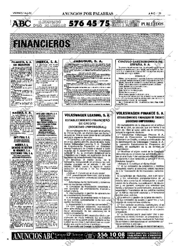 ABC MADRID 14-06-1996 página 139