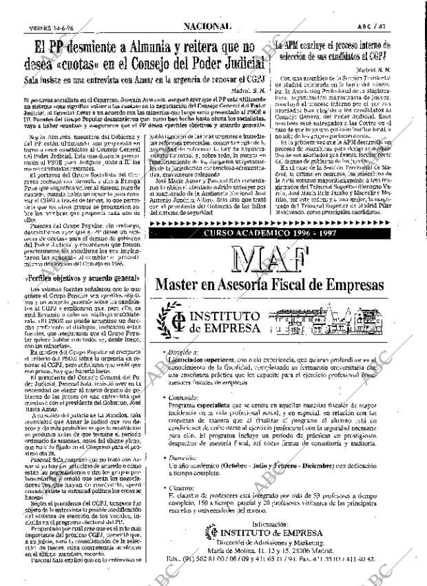 ABC MADRID 14-06-1996 página 43