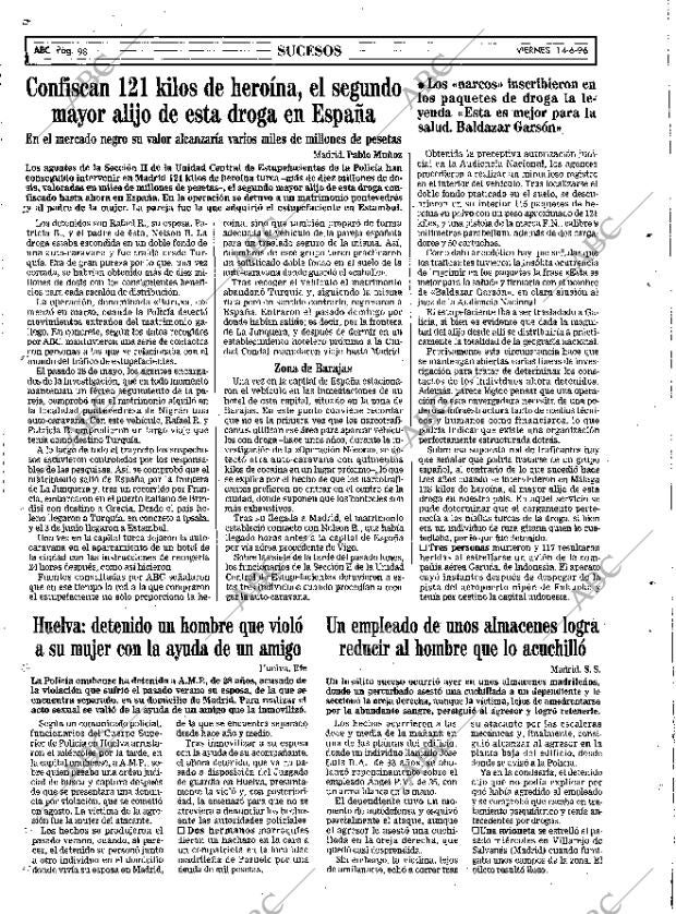 ABC MADRID 14-06-1996 página 98