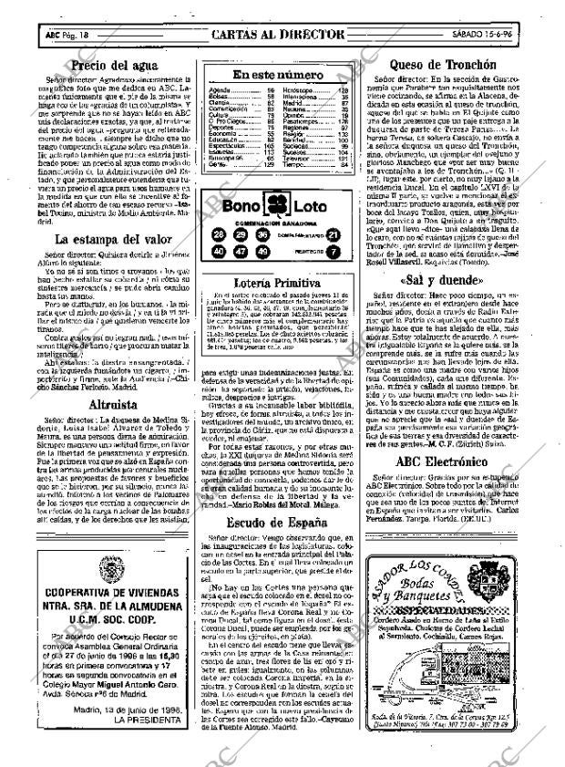 ABC MADRID 15-06-1996 página 18