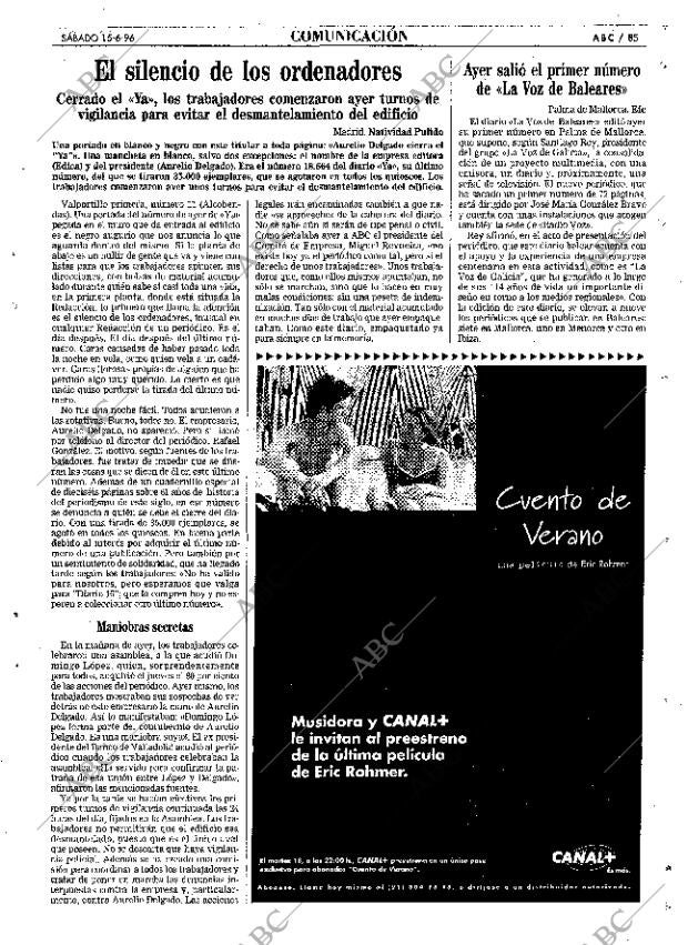 ABC MADRID 15-06-1996 página 85