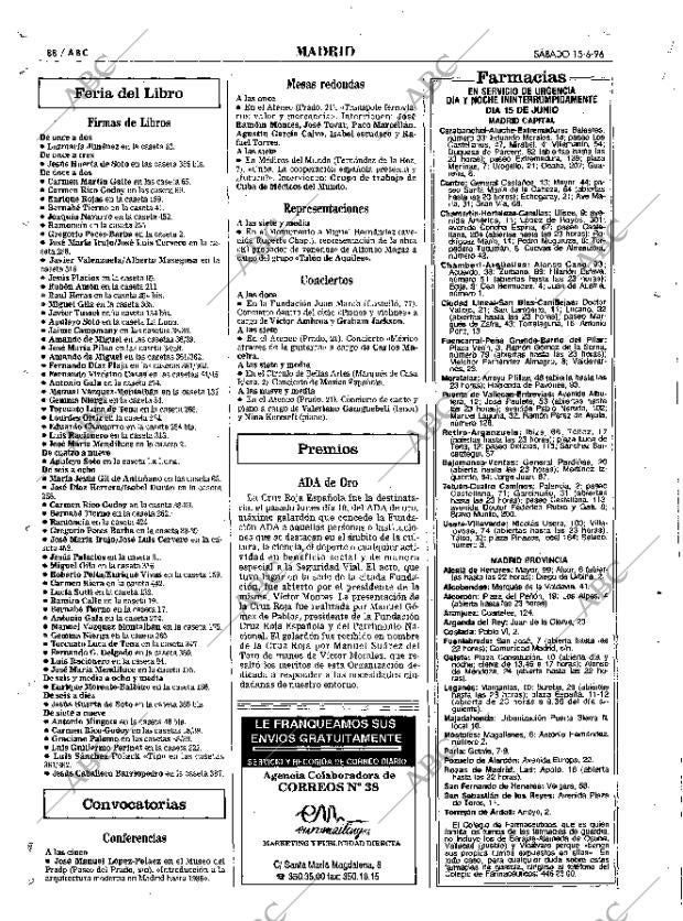 ABC MADRID 15-06-1996 página 88