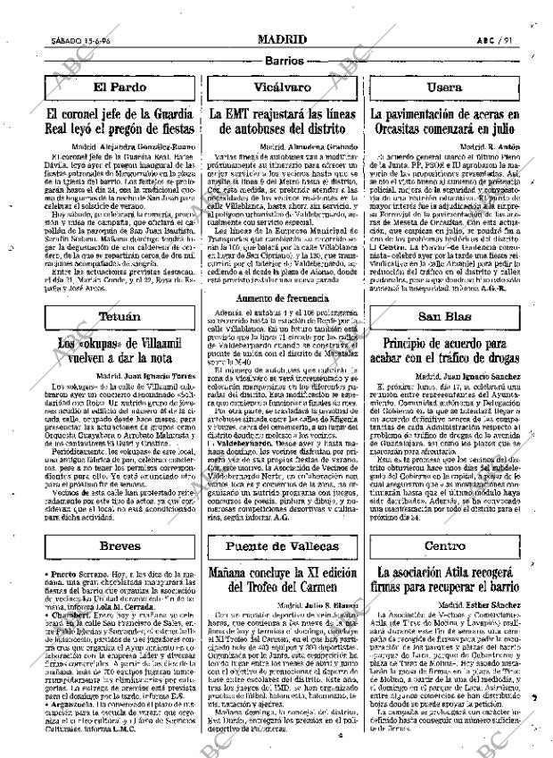 ABC MADRID 15-06-1996 página 91
