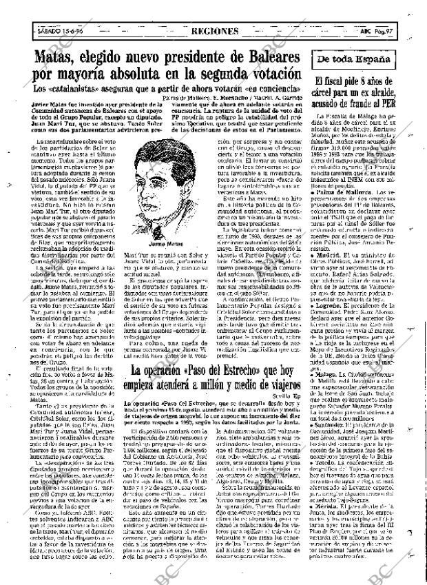 ABC MADRID 15-06-1996 página 97