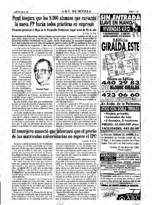 ABC SEVILLA 20-06-1996 página 47