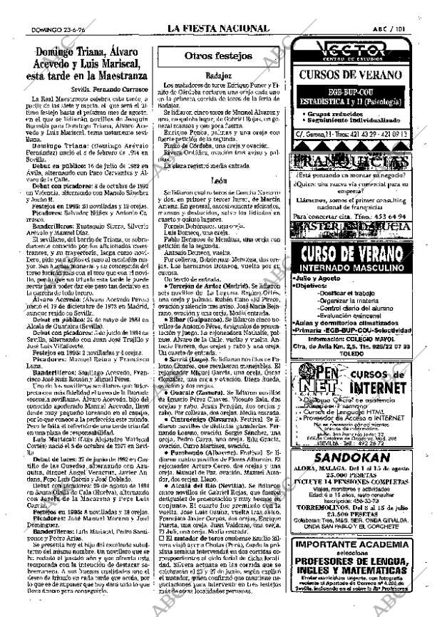 ABC SEVILLA 23-06-1996 página 101