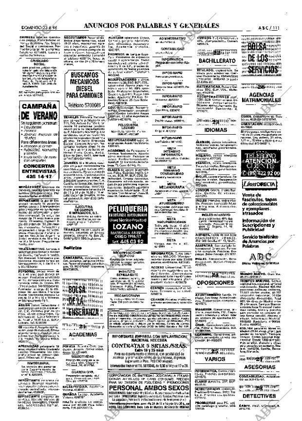 ABC SEVILLA 23-06-1996 página 111