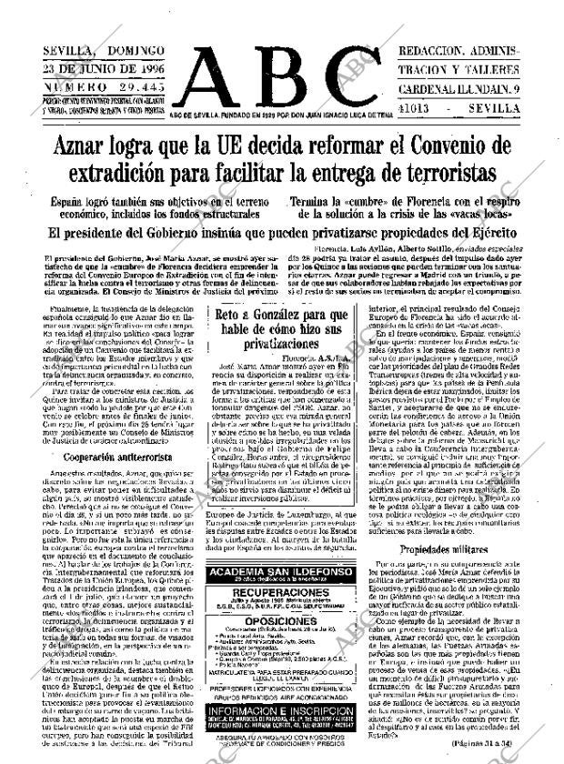 ABC SEVILLA 23-06-1996 página 17