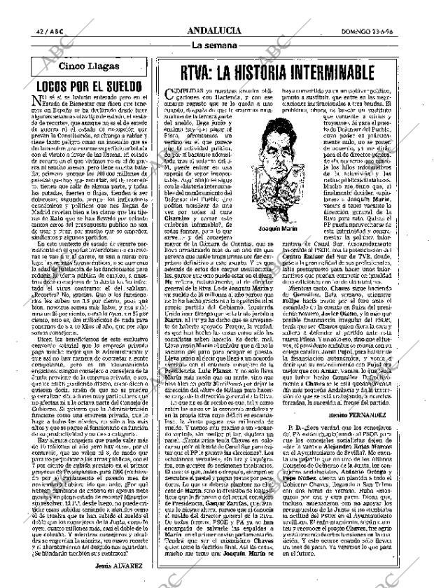 ABC SEVILLA 23-06-1996 página 42