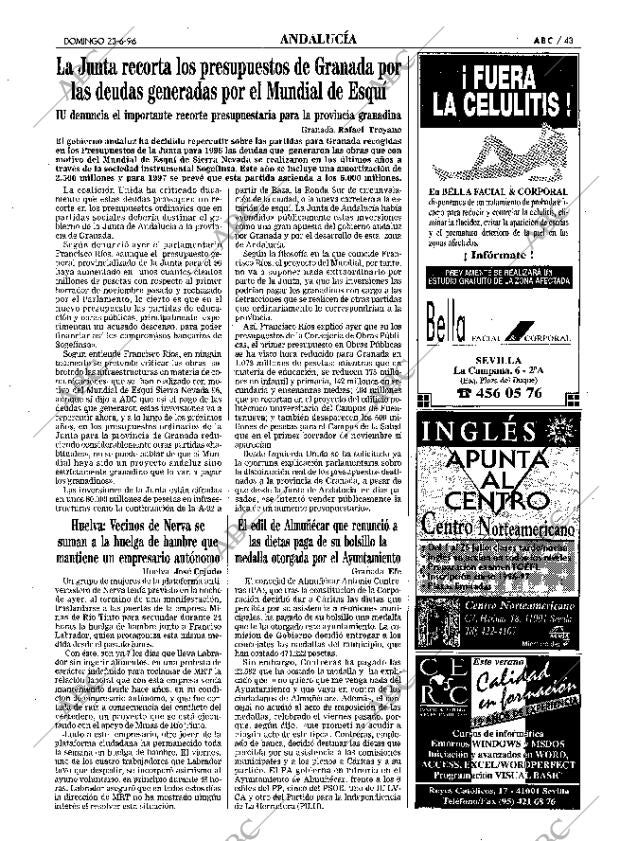 ABC SEVILLA 23-06-1996 página 43