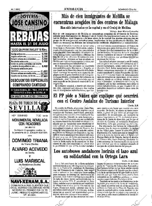 ABC SEVILLA 23-06-1996 página 44