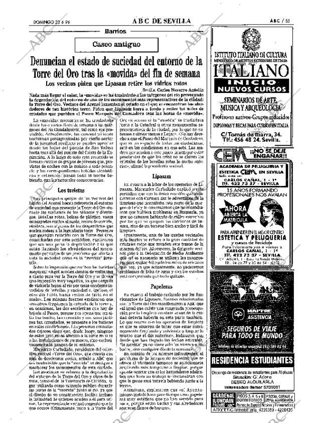 ABC SEVILLA 23-06-1996 página 55