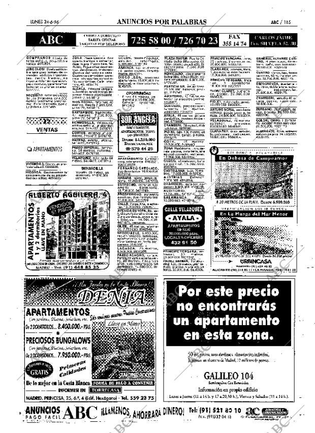 ABC MADRID 24-06-1996 página 115